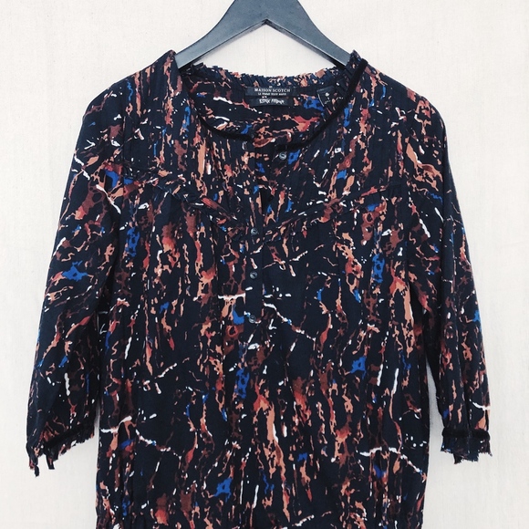 Scotch & Soda Punk Radar Drawstring Pattern Dress - Picture 2 of 6